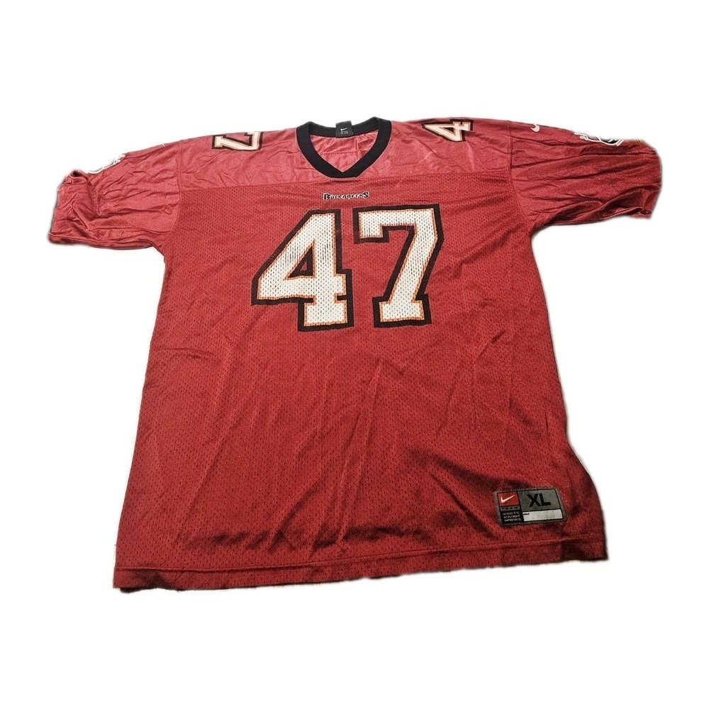 John Lynch‎ #47 Tampa Bay Buccaneers NFL Nike Football Jersey Men's Size XL